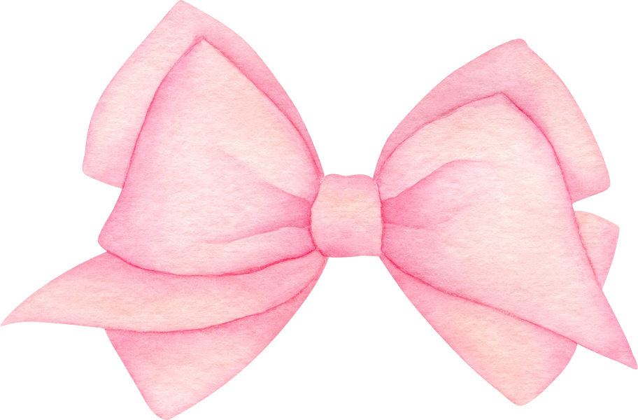 Watercolor Pink Bow